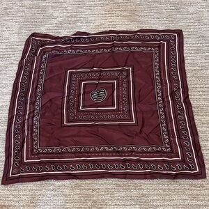 Elegant Burgundy Paisley Scarf